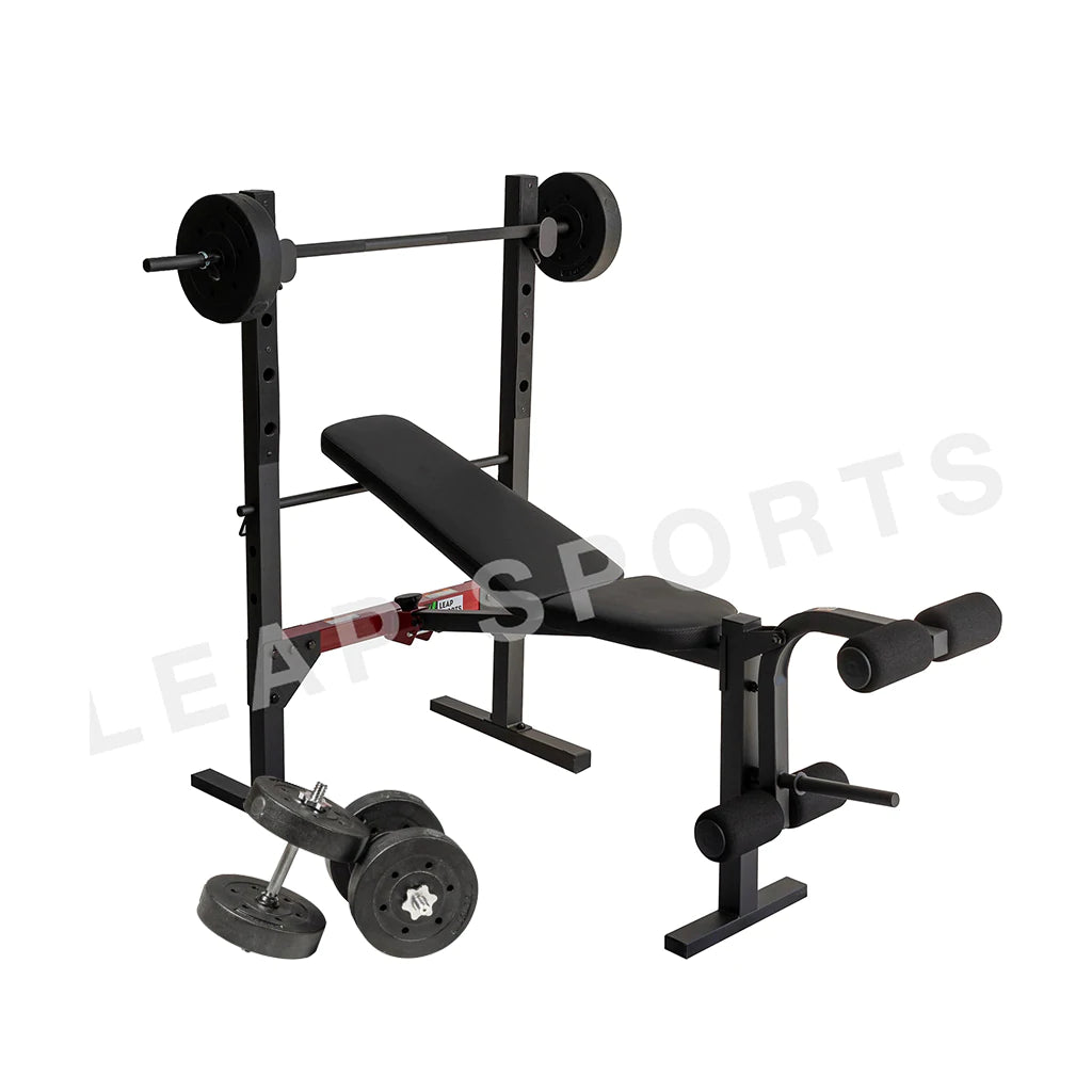 LEAP SPORTS Foldable Weight Bench Combo