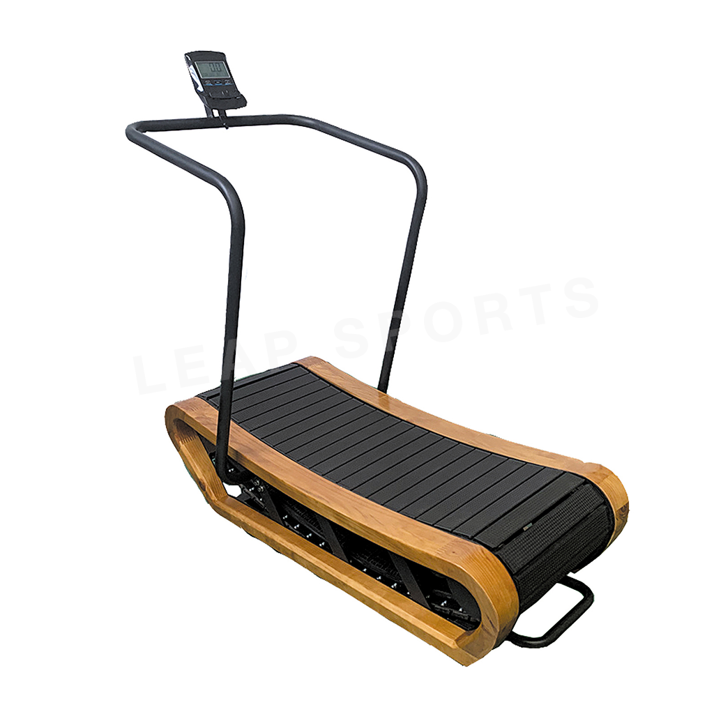 Leap Sports Wooden Curved Manual Treadmill