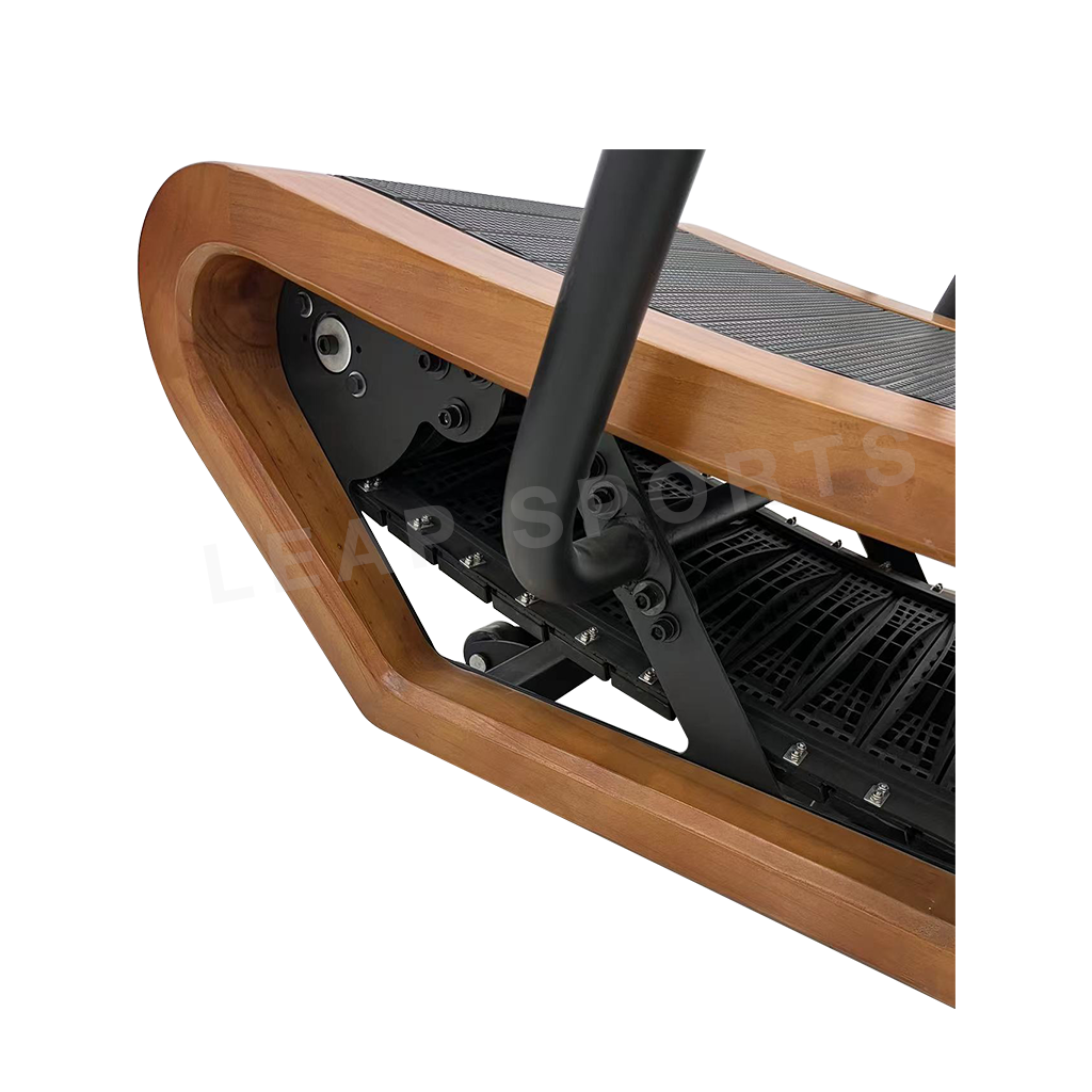 LEAP SPORTS Wooden Curved Manual Treadmill