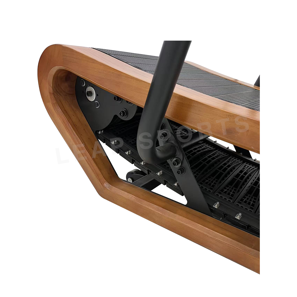 Curved wooden treadmill hotsell