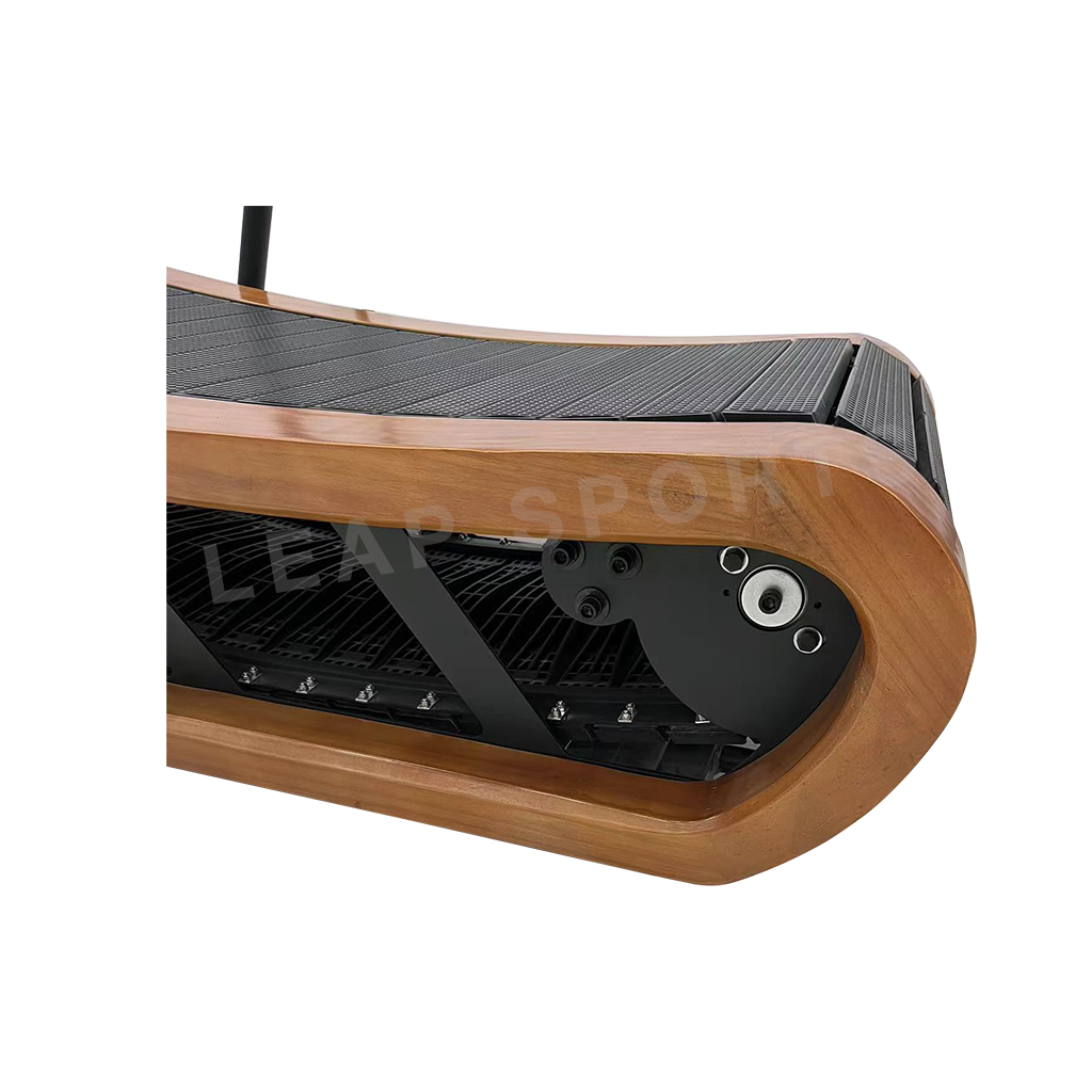 LEAP SPORTS Wooden Curved Manual Treadmill