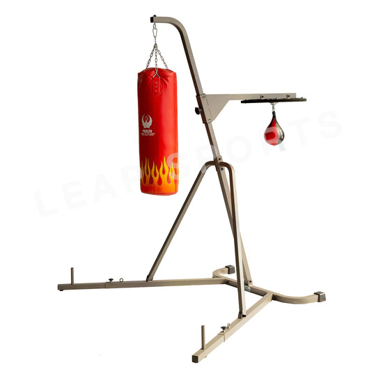 LEAP SPORTS Heavy Bag Stand with Speedbag Platform