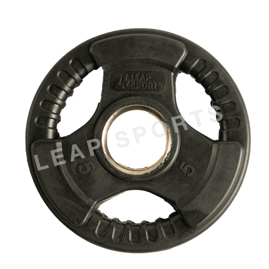 LEAP SPORTS Rubber Grip Olympic Plate 2.5LB-45LB