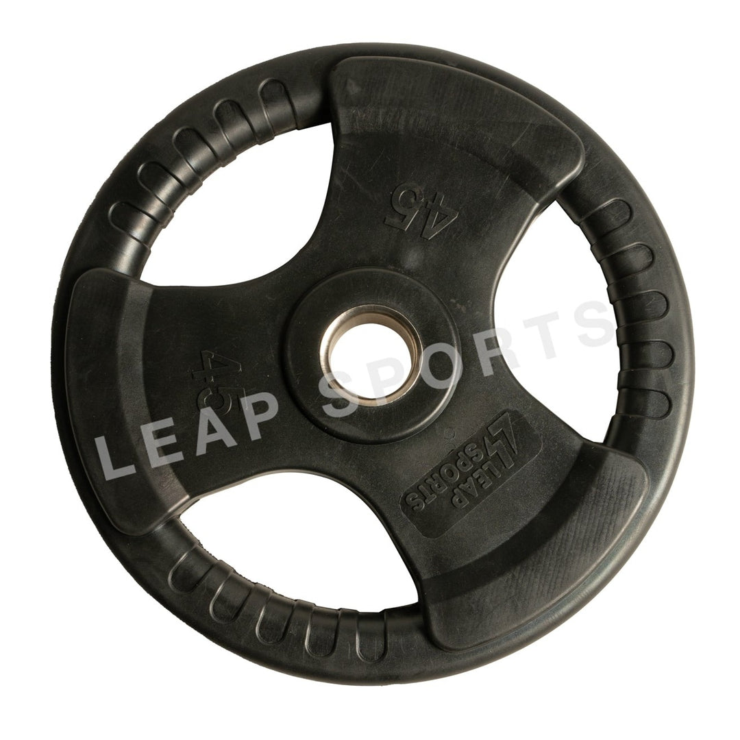 LEAP SPORTS Rubber Grip Olympic Plate 2.5LB-45LB