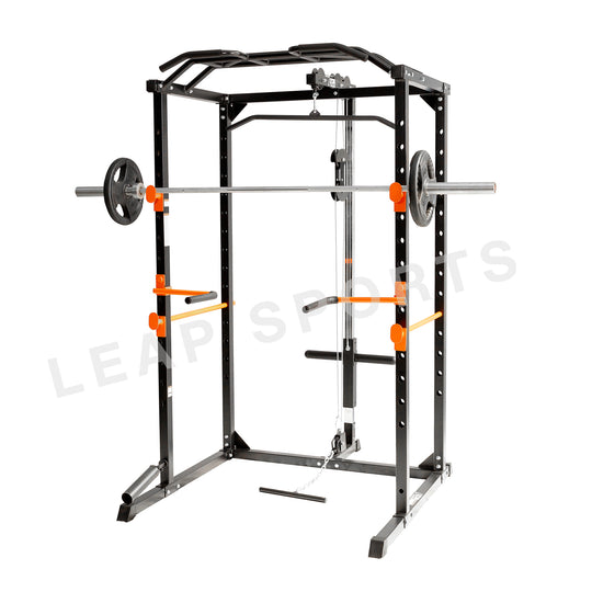 LEAP SPORTS Power Rack & Lat Pull-Down